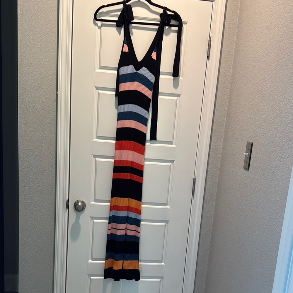 Gianni Bini Multicolor Striped Maxi Dress